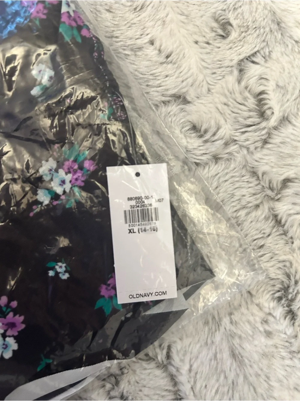 Old Navy Black Floral Circle Skort